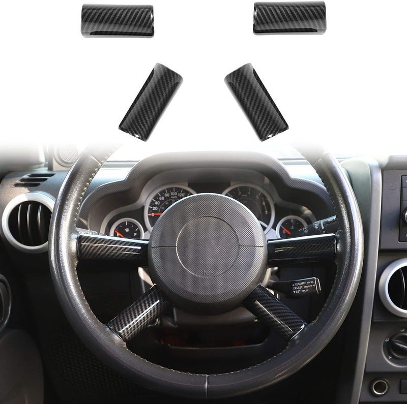 Carbon Fiber Interior Trim Accessories for 2007-2010 Jeep Wrangler JK JKU 2 Door & 4 Door